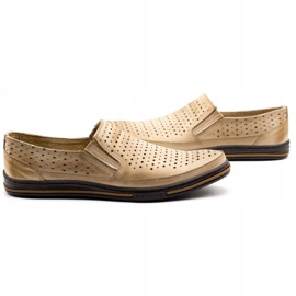 Polbut Scarpe traforate da uomo 2107P, beige 4