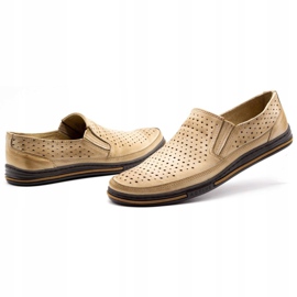 Polbut Scarpe traforate da uomo 2107P, beige 5