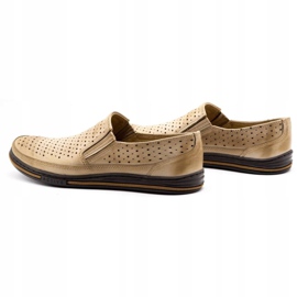Polbut Scarpe traforate da uomo 2107P, beige 6