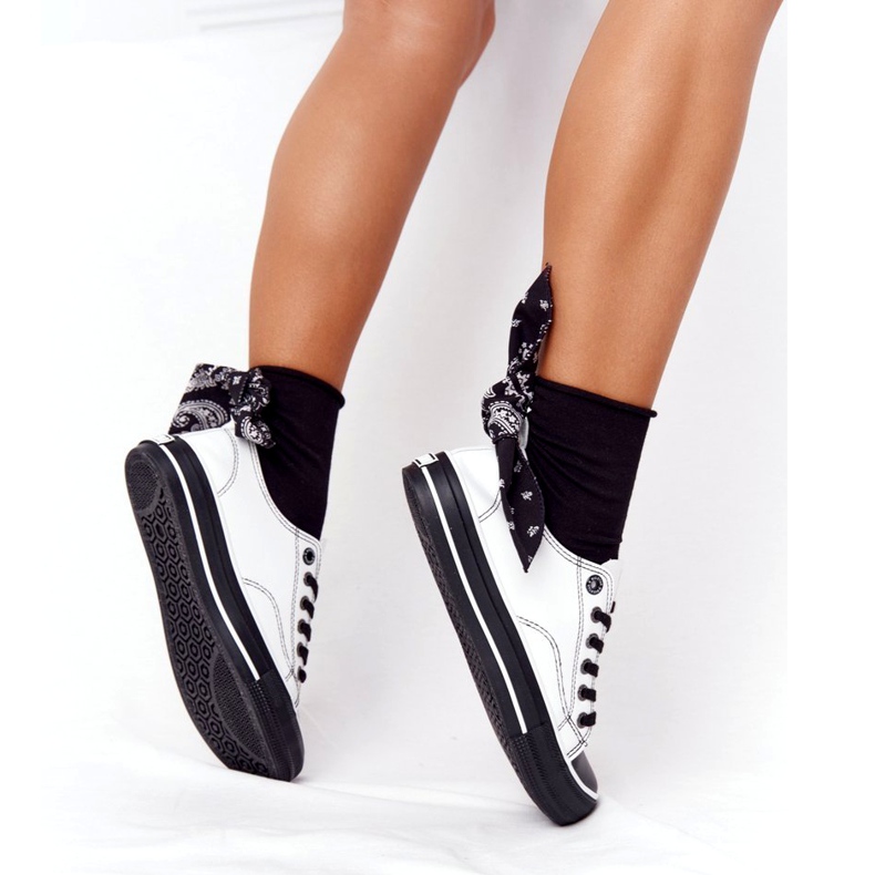 Sneakers da Donna in Pelle Big Star HH274147 Bianche e Nere bianco nero 5