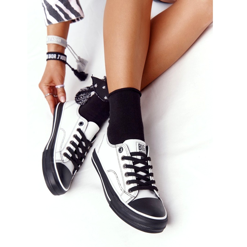 Sneakers da Donna in Pelle Big Star HH274147 Bianche e Nere bianco nero 1
