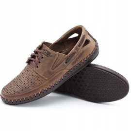 Polbut Mocassini uomo traforati J69L marrone 4