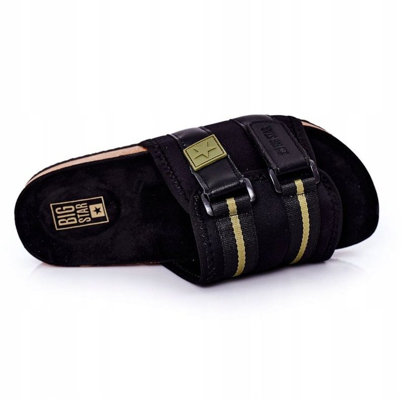 Pantofole profilate da uomo Big Star HH174058 Nere nero 1