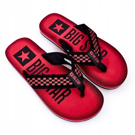 Infradito da uomo Big Star HH174811 Rosso nero 1