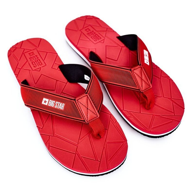 Infradito da uomo Big Star HH174819 Rosso 1