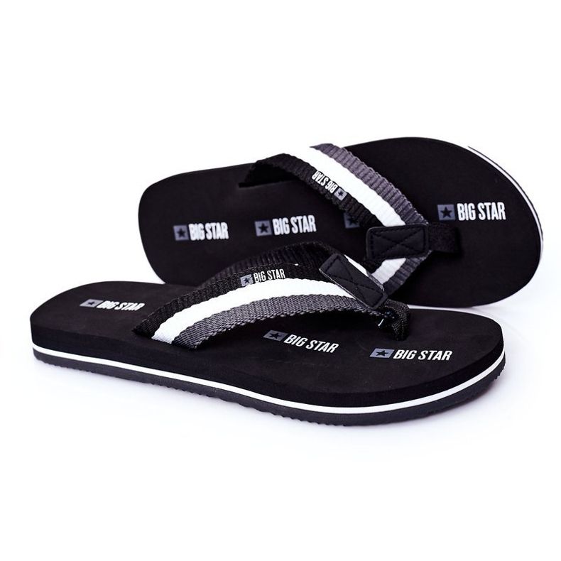 Infradito da uomo nero Big Star HH174828 1