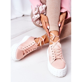 Sneakers da donna sulla piattaforma rosa Big City Life 1