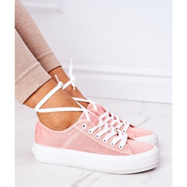 Sneakers da donna Lee Cooper LCW-21-31-0125L Corallo rosa 2