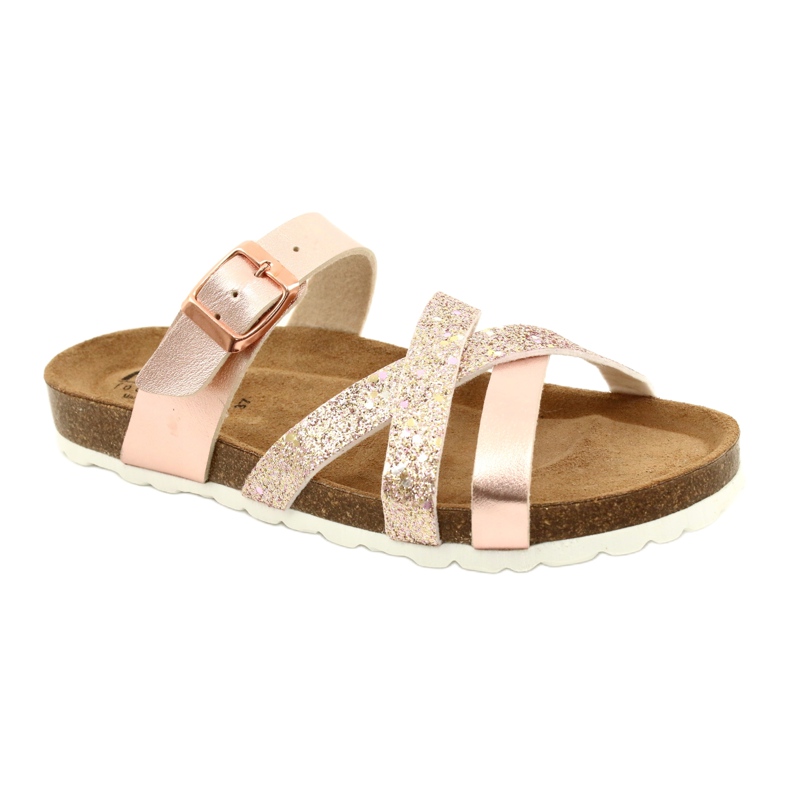 IZZI Oro oro golden metallico a infradito metallico rosa 1
