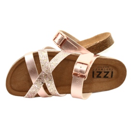 IZZI Oro oro golden metallico a infradito metallico rosa 4