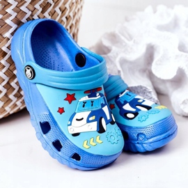 Pantofole in schiuma per bambini Crocs Blu Turchese Oscar 1