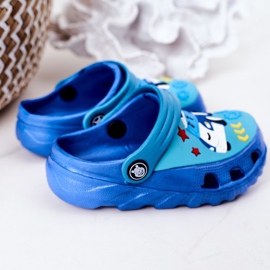 Pantofole in schiuma per bambini Crocs Blu Turchese Oscar 3