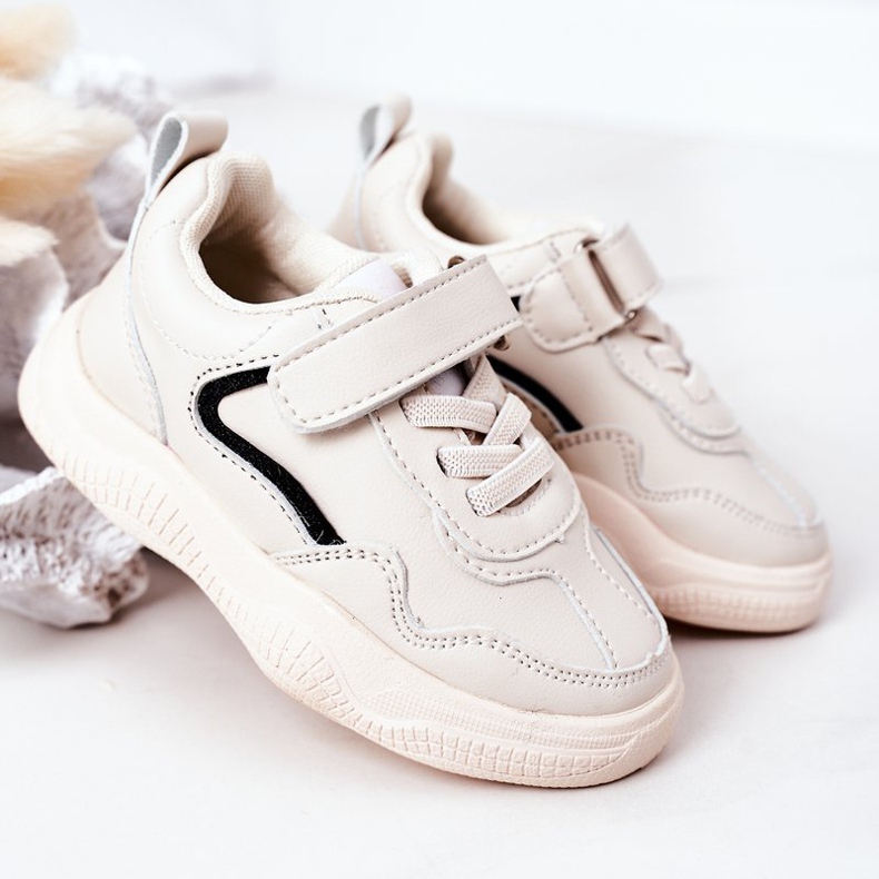 Apawwa Scarpe Sportive Bambini Sneakers Beige Runner 1