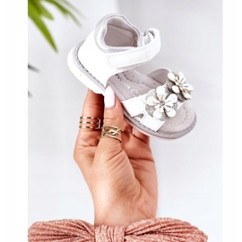 Apawwa Sandali per bambini con velcro Maysa bianco bianca 1