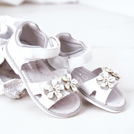 Apawwa Sandali per bambini con velcro Maysa bianco 2