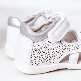 Apawwa Sandali In Pelle Per Bambini Con Velcro Bianco Meera 2
