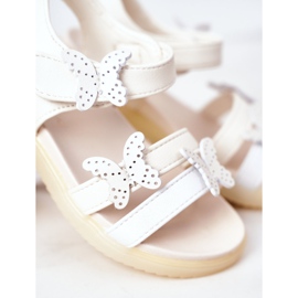 Apawwa Sandali Bambini Con Farfalle Bianco Malvika Velcro bianca 1