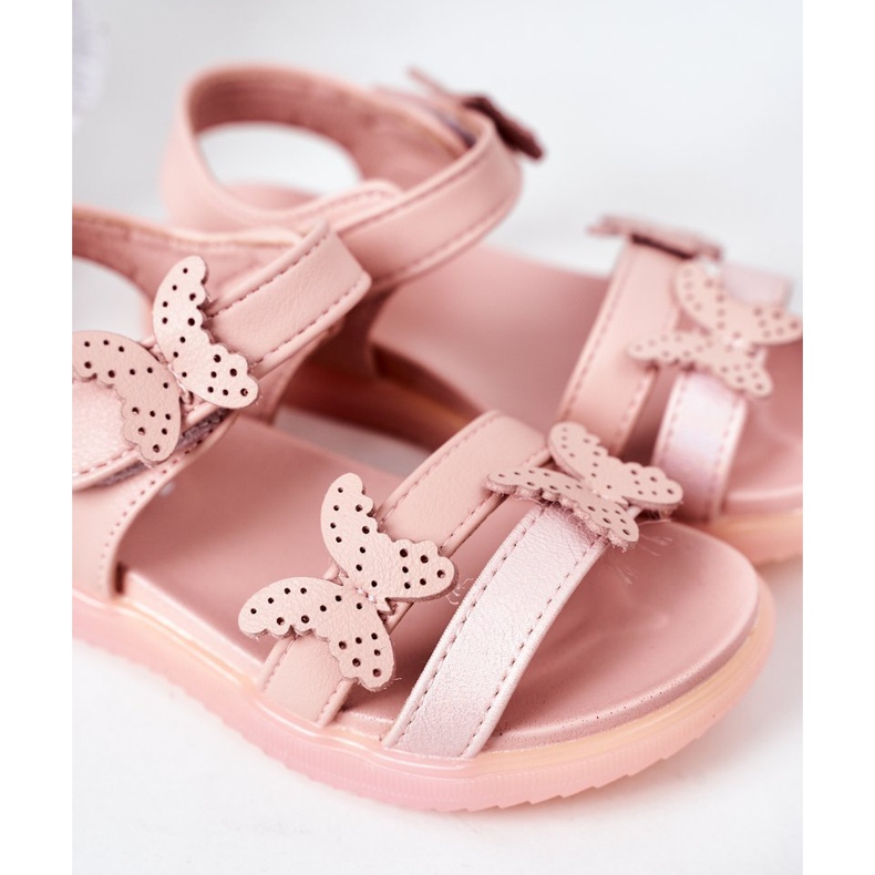 Apawwa Sandali Per Bambini Con Velcro Farfalla Rosa Malvika 1