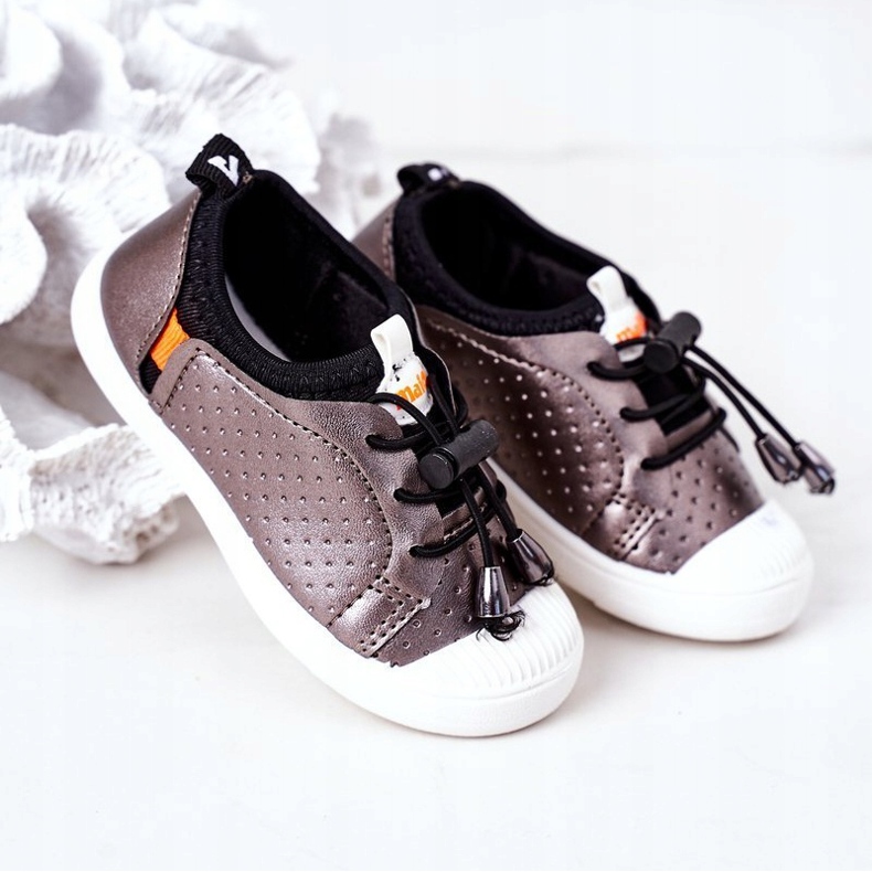 Scarpe da ginnastica per bambini slip-on argento da gioco nero grigio 2