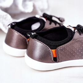 Scarpe da ginnastica per bambini slip-on argento da gioco nero grigio 1