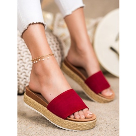 SHELOVET Pantofole classiche sulla piattaforma rosso 1