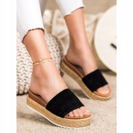 SHELOVET Pantofole classiche sulla piattaforma nero 1