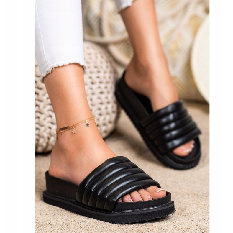 Seastar Pantofole in ecopelle leggera nero 1