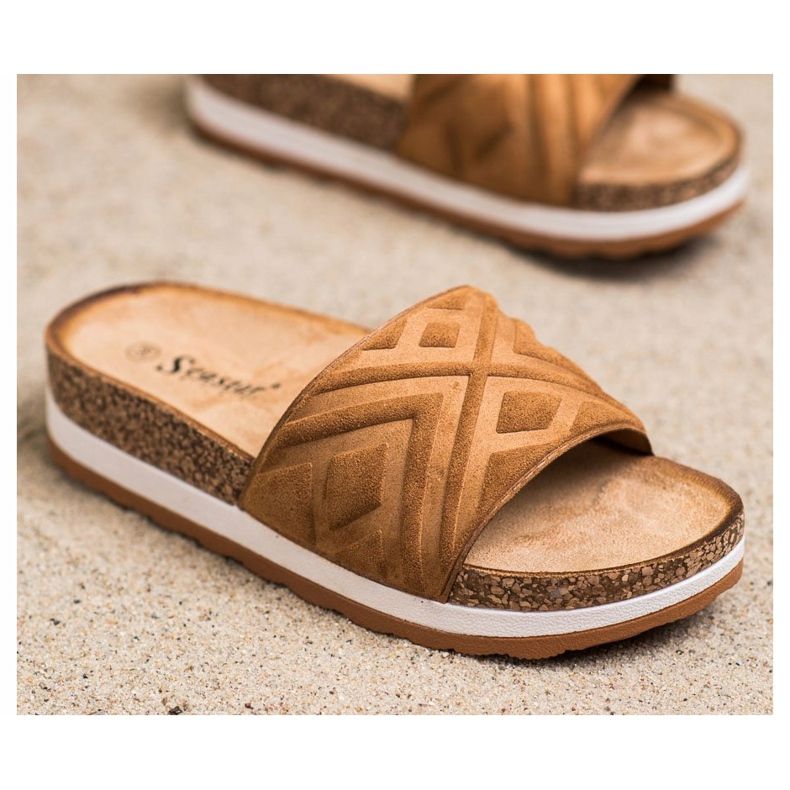 Seastar Pantofole classiche in pelle scamosciata marrone 2