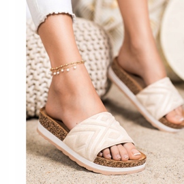 Seastar Pantofole classiche in pelle scamosciata beige 1