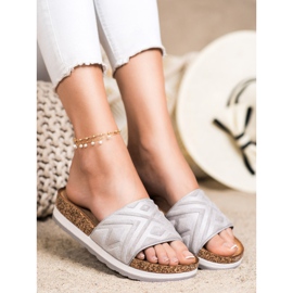 Seastar Pantofole classiche in pelle scamosciata argento 1