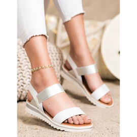 Best Shoes Sandali slip-on alla moda argento 1