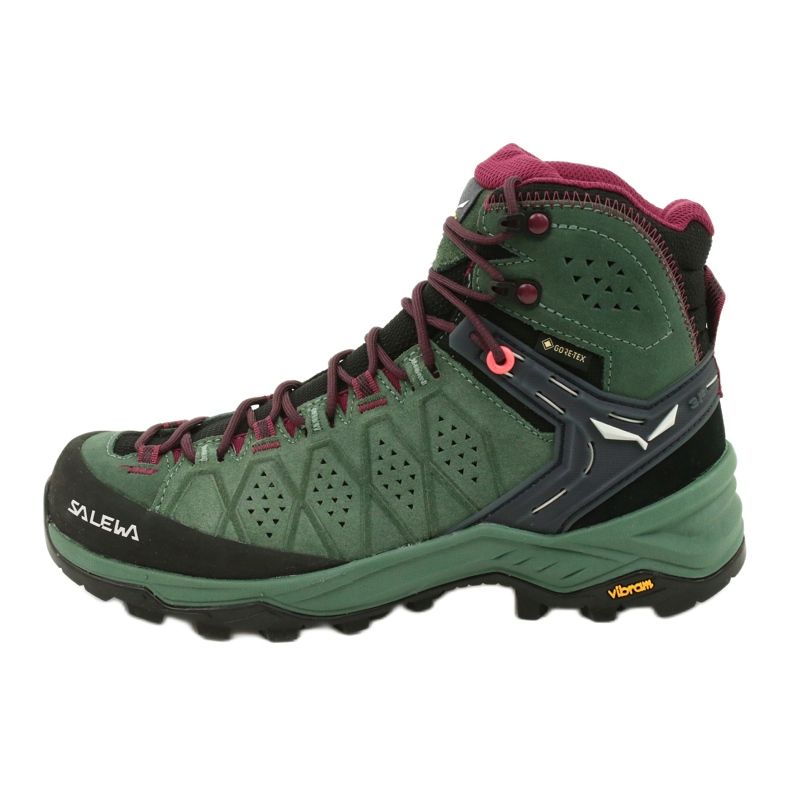Salewa Ws Alp Trainer 2 Mid Gtx W 61383-5085 scarpe da trekking nero verde 1