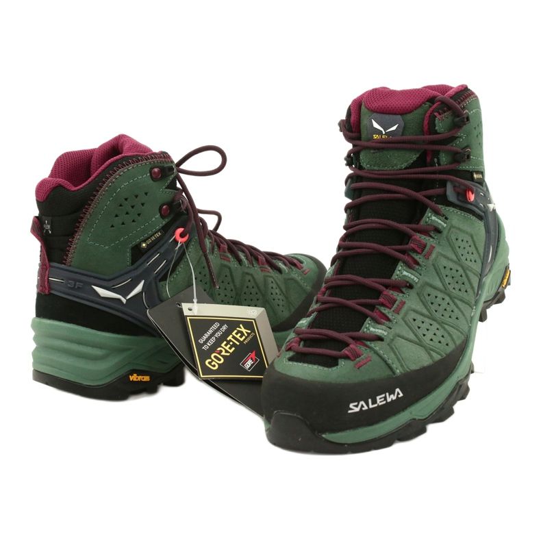 Salewa Ws Alp Trainer 2 Mid Gtx W 61383-5085 scarpe da trekking nero verde 3