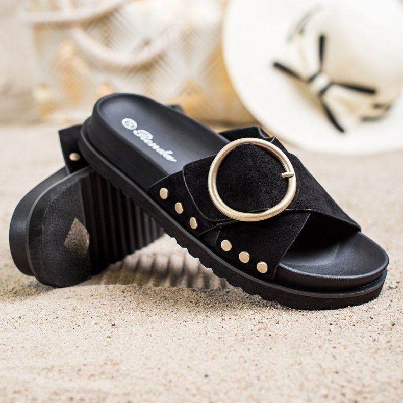 Renda Pantofole casual nero 1