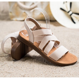 Super Mode Sandali slip-on con cinturini beige 1