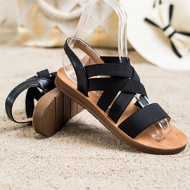 Super Mode Sandali slip-on con cinturini nero 1