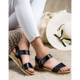 Kayla Sandali in ecopelle lucida nero 2