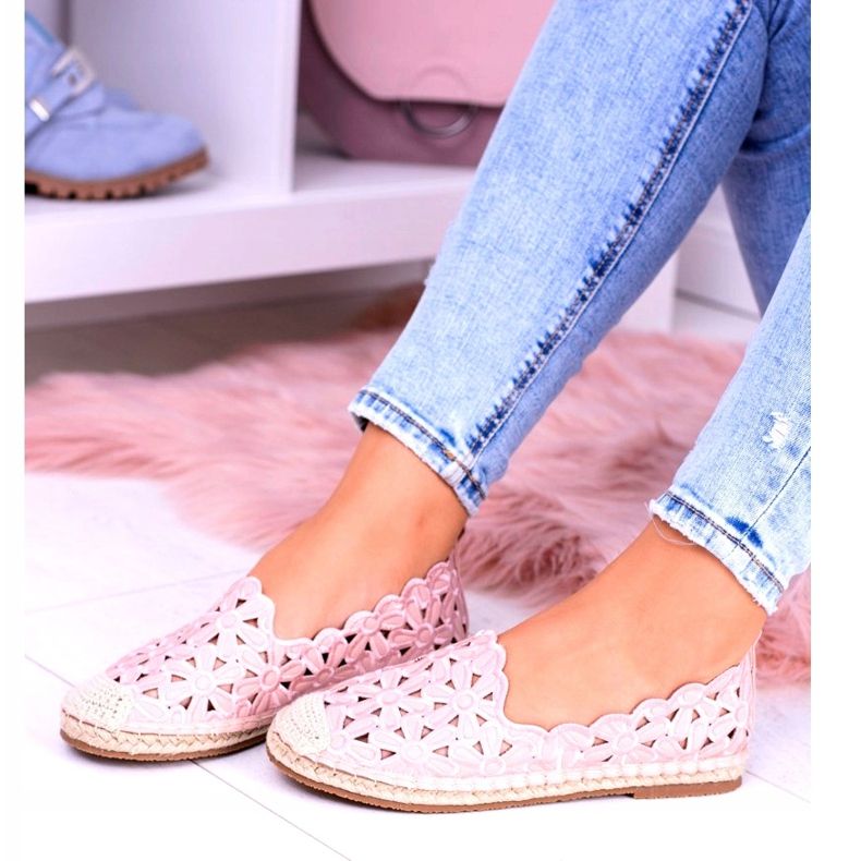 Lu Boo Ballerine Donna Espadrillas Rosa Fiori Macarena 2