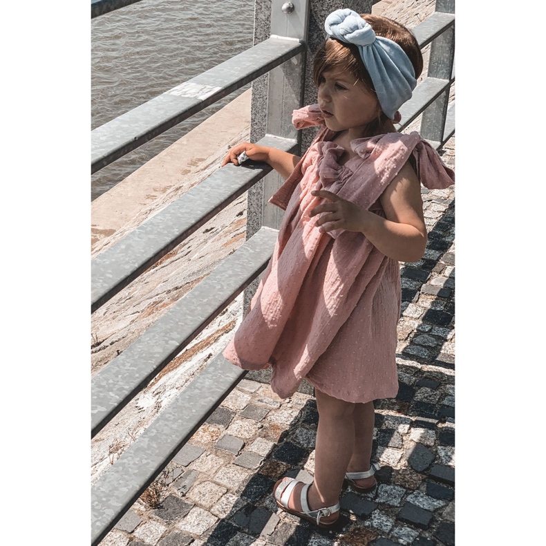 Sandali lucidi Natalie argento per bambini 4