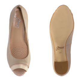 Marco Shoes Décolleté beige 1093P con punta aperta 2