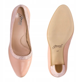 Marco Shoes Décolleté rosa con motivo in pelle metallizzata 2