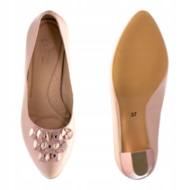 Marco Shoes Décolleté 1120P rosa con ornamento floreale 2
