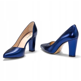 Marco Shoes Scarpe blu navy con un lato aperto 2