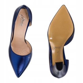 Marco Shoes Scarpe blu navy con un lato aperto 1