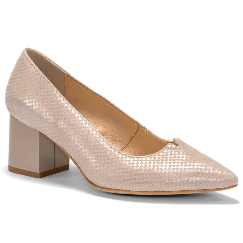 Marco Shoes Scarpe 1038P beige con tacco stabile 2