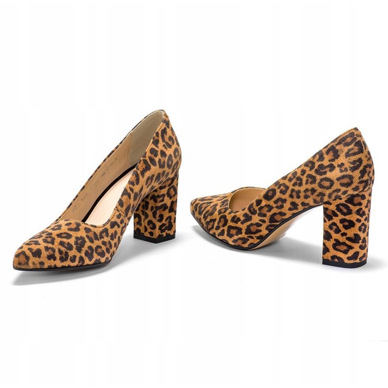 Marco Shoes Décolleté Marco 1066P in pelle di pantera marrone 2