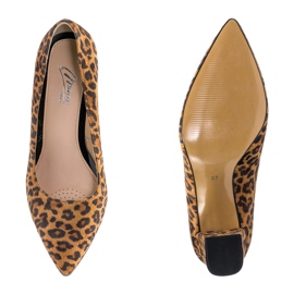 Marco Shoes Décolleté Marco 1066P in pelle di pantera marrone 1