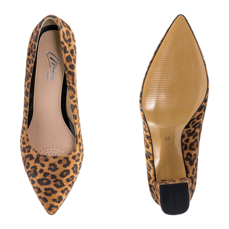 Marco Shoes Décolleté Marco 1066P in pelle di pantera marrone 1