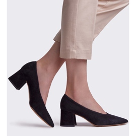 Marco Shoes Eleganti décolleté nere da donna in camoscio nero 1