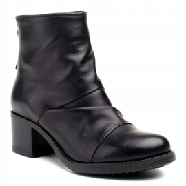 Marco Shoes Stivali da donna 1258B Marco in pelle raggrinzita nero 1